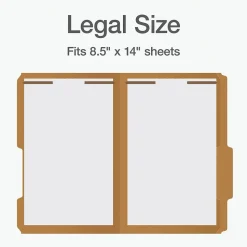 Pendaflex Heavy Duty File Folder, 1-Tab, Legal Size, Brown Kraft, 50/Box (1007044)