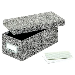 Pendaflex Index Card File Box, Black Agate, 1000 Card Capacity (GLW 93 BLA)