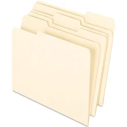 Pendaflex Letter Recycled 1/3 Cut Earthwise Recycled File Folder, Manila, 100/Pack