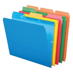 Pendaflex Ready-Tab File Folders, Letter Size, 3 Tab, Assorted Colors, 50/Box (42338)