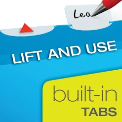 Pendaflex Ready-Tab Reinforced Hanging Folders, 5-Tab, Letter Size, Assorted Colors, 20/Box (42891)