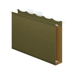 Pendaflex Ready-Tab Reinforced Recycled Hanging File Folder, 2" Expansion, 5-Tab Tab, Letter Size, Green, 20/Box (42701)