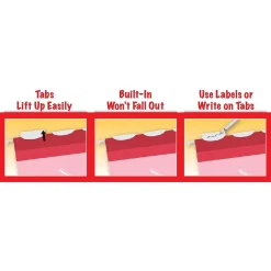 Pendaflex Ready-Tab Reinforced Hanging File Folder, 5-Tab, Letter, Bright Green, 25/Box (42626)