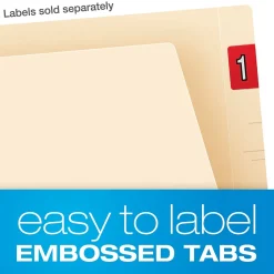 Pendaflex Recycled End Tab File Folder, Straight Cut, Letter Size, Manila, 50/Box (H10U1)