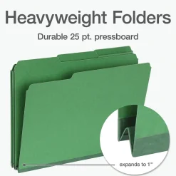 Pendaflex Recycled File Folder, 1/3-Cut Tab, Letter Size, Green, 25/Box (1007009)