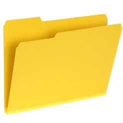 Pendaflex Recycled File Folder, 1-Tab, Letter Size, Yellow, 25/Box (1007022)