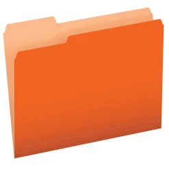 Pendaflex Recycled File Folder, 1/3-Cut Tab, Letter Size, Orange, 100/Box (42101/3ORA)
