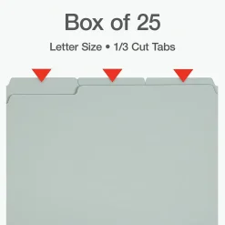 Pendaflex Recycled File Folder, 1/3 Tab, Letter Size, Light Green, 25/Box (17167)