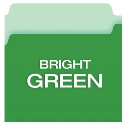 Pendaflex Recycled File Folder, 1/3-Cut Tab, Legal Size, Green, 100/Box (43501/3BGR)