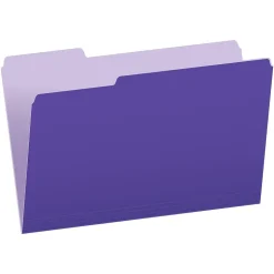 Pendaflex Recycled File Folder, 1/3-Cut Tab, Legal Size, Violet, 100/Box (43501/3VIO)