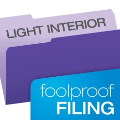 Pendaflex Recycled File Folder, 1/3-Cut Tab, Legal Size, Violet, 100/Box (43501/3VIO)