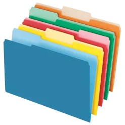 Pendaflex Recycled File Folder, 1/3-Cut Tab, Legal Size, Assorted, 100/Box (43501/3ASST)