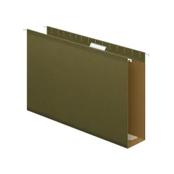 Pendaflex Reinforced Hanging File Folders, Extra Capacity, 5-Tab, Legal Size, Standard Green, 25/Box (PFX 04153x3)