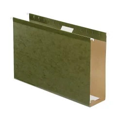 Pendaflex Reinforced Hanging File Folders, Extra Capacity, 5-Tab, Legal Size, Standard Green, 25/Box (PFX 04153x3)