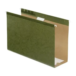 Pendaflex Reinforced Hanging File Folders, Extra Capacity, 5-Tab, Legal Size, Standard Green, 25/Box (PFX 04153x4)