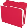 Pendaflex Reinforced Top Tab File Folders, 1/3 Cut, Letter, Red, 100/Box