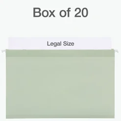 Pendaflex Standard Reinforced Hanging File Folder, 6-Tab, Legal, Sage Green, 20/Box (1009464)