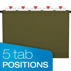 Pendaflex SureHook 1/5 Cut Tab Extra Capacity Reinforced Hanging Folder, 8.5