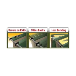 Pendaflex SureHook Hanging File Folders, Legal Size, Standard Green, 4/Pack (PFX 09317)