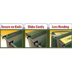 Pendaflex SureHook Reinforced Hanging File Folders, 5-Tab, Letter Size, Yellow, 20/Box (PFX 6152 1/5 YEL)