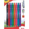 Pentel EnerGel-X RollerGel Retractable Gel Pens, Medium Point, Assorted Ink Colors, 8/Pack (BL107CRBP8M)