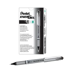 Pentel EnerGel NV Gel Pens, Medium Point, Black Ink, Dozen (BL27A)
