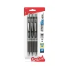 Pentel EnerGel RTX Retractable Gel Pen, Bold Point, Black Ink, 3/Pack (BL80BP3A)