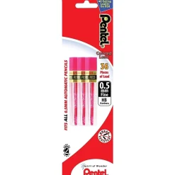 Pentel Lead Refill, 0.5mm, 12/Leads, 3/Pack (PPR5BP3-K6)