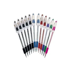 Pentel R.S.V.P. Ballpoint Pens, Medium Point, Assorted Color Ink, Dozen (BK91PC12M)