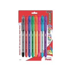 Pentel R.S.V.P. Ballpoint Pens, Medium Point, Assorted Ink, 8/Pack (BK91CRBP8M)