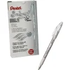 Pentel Sunburst Metallic Pen, Silver, Pack of 12 (PENK908Z-12)