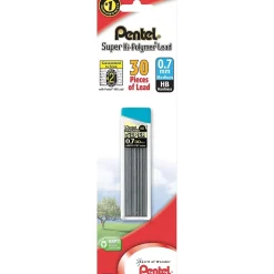 Pentel Super Hi-Polymer Lead Refill, 0.7mm, 30/Leads (C27BP-HB-K6)