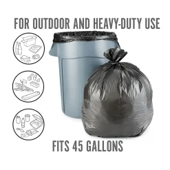 Perk™ 45 Gallon Kitchen Industrial Trash Bag, 45