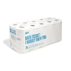 Perk™ Septic Safe Toilet Paper, 1-ply, White, 1000 Sheets/Roll, 20 Rolls/Pack (PK55153)