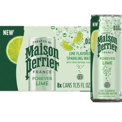 Perrier Carbonated Mineral Water, Lime, 330 ml, 8/Pack (NES31086)