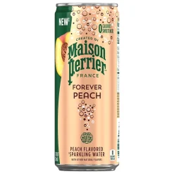 Perrier Peach Flavored Sparkling Mineral Water, 330 ml, 8/Pack (12350540)