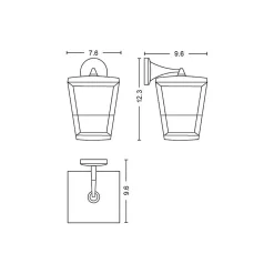 Philips Econic Hue LED Wall Outdoor Light, Glass (1744030V7)