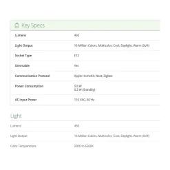 Philips Hue E12 Bluetooth Smart LED Bulb White and Color Ambiance (556968)