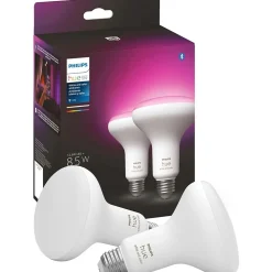 Philips Hue 85W Equivalent E26 LED Smart Bulb, White And Color Ambiance, 2/Pack (578096)