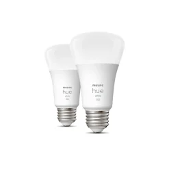 Philips Hue White Light Bulb, A19 2700K 10.5W E26, 2/Pack (563007)