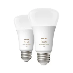 Philips Hue White Light Bulb, A21 16 Million Colors 10.5W E26, 2/Pack (563361)