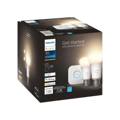 Philips Hue White Starter Kit, A19 2700K 10.5W E26 (563080)
