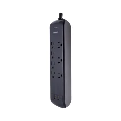 Philips 7-Outlet 2-USB Port Surge Protector, Black (SPP6270BC/37)