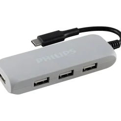 Philips 4-Port USB-C Hub, Cool Gray (DLK9320C/27)