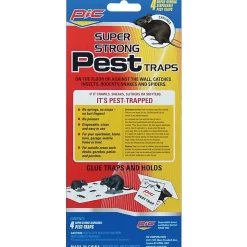 PIC Glue Pest Trap for Spiders & Snakes, 4-Pack, (GPT-4)