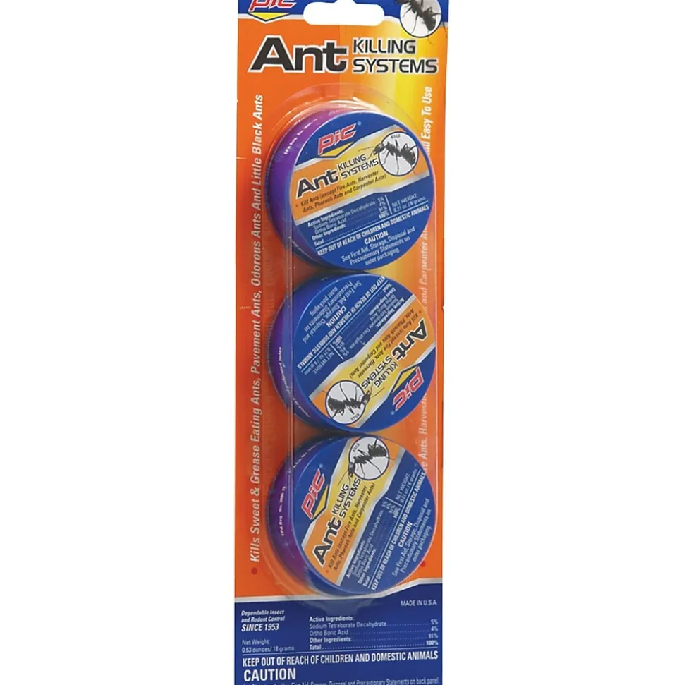 Pic-Corp Indoor & Outdoor Metal Ant Traps, 3/Pack (PCOAT3)