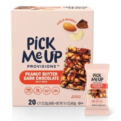 Pick Me Up Provisions™ Gluten Free Peanut Butter Dark Chocolate Nut Bar, 0.7 oz., 20/Box (PM62796)