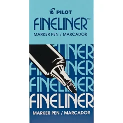 Pilot Fineliner Marker Pens, Fine Point, Blue Ink, Dozen (11014)