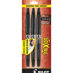 Pilot FriXion Ball Erasable Gel Pens, Fine Point, Black Ink, 3/Pack (31556)