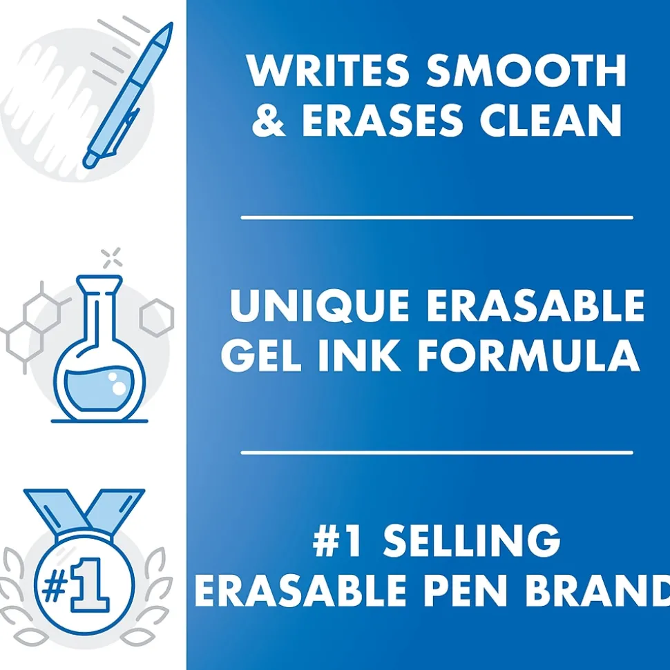 Pilot FriXion Colorsticks Erasable Gel Pens, Fine Point, Assorted Ink, 5/Pack (32443/15145)